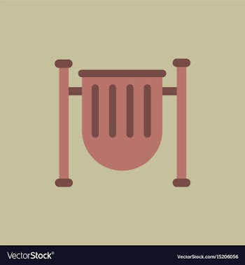 Park trash urn vector image