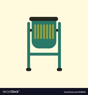 Park trash urn vector image