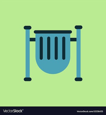 Park trash urn vector image