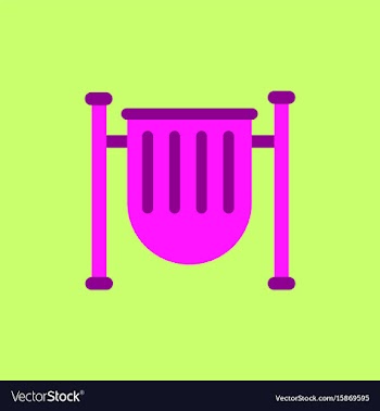 Park trash urn vector image