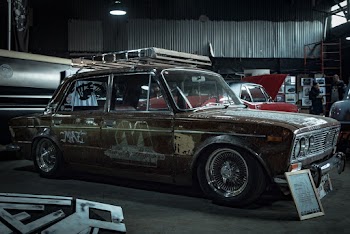 Parked Brown Sedan
