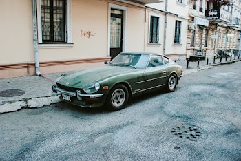 Parked Green Coupe