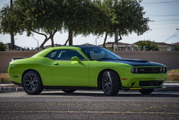 Parked Green Coupe