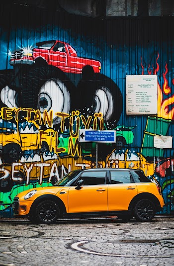 Parked Yellow Car