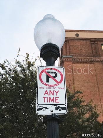 Parking forbidden sign