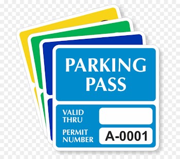 Parking Sticker Paper Decal Image -  