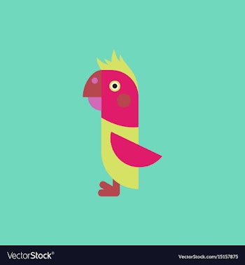 Parrot cockatoo parrot bird vector image
