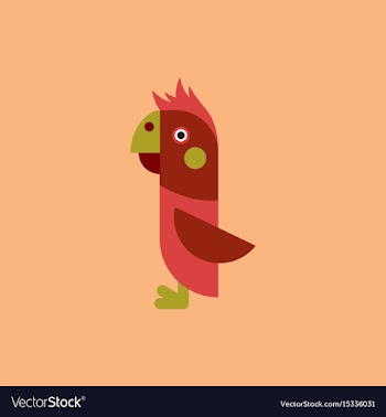 Parrot cockatoo parrot bird vector image