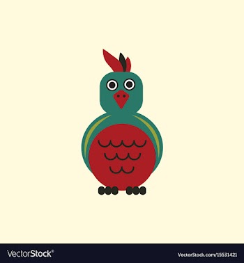 Parrot cockatoo parrot bird vector image