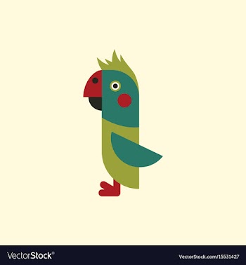 Parrot cockatoo parrot bird vector image