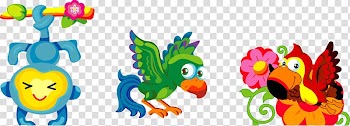 Parrot Flower Monkey, Parrots and monkeys flowers transparent background PNG clipart