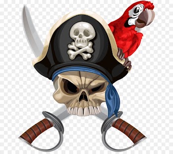 Parrot Piracy Hat Jolly Roger - Pirate flag 