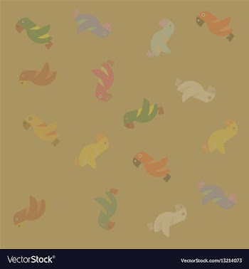 Parrots poster background vector image