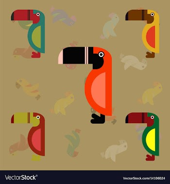 Parrots set kakadu birds collection vector image