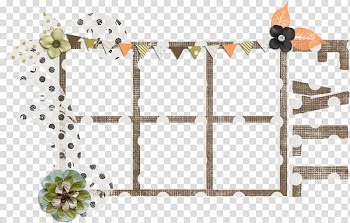 PART Element Frames Text, brown and white polka-dot board wall decor transparent background PNG clipart