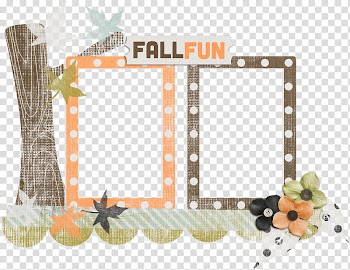 PART Element Frames Text, orange and brown fall fun board transparent background PNG clipart