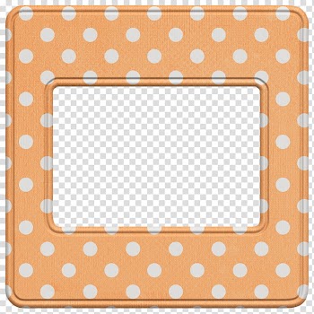 PART Element Frames Text, rectangular orange and white polka-dot case close-up graphy transparent background PNG clipart