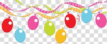 PART Material, assorted color balloons transparent background PNG clipart