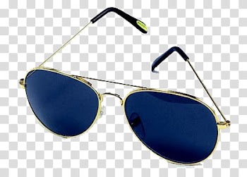 Part, silver-framed aviator style sunglasses transparent background PNG clipart