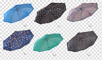 Part, six cane umbrellas transparent background PNG clipart