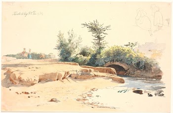 Partially dried riverbed with bridge, | Free Photo - rawpixel