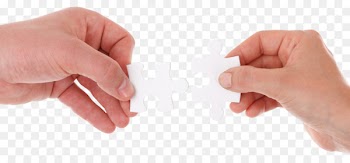 Partnership Business Company Law firm - Hand Connects Two Puzzle Pieces 