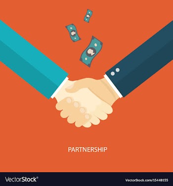 Partnership concept flat design vector image