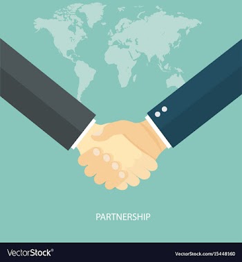 Partnership concept flat vector image