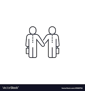 partnership creative icon from business people