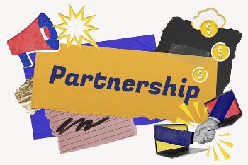 Partnership word typography, colorful business | Free Photo - rawpixel