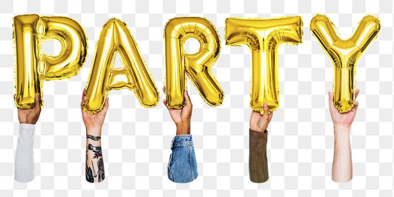 Party balloon png word sticker, | Free PNG - rawpixel