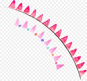 Party - Beautiful watercolor triangle flag 
