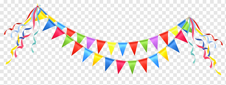 Party Birthday, Party Streamer, assorted-color pennant illustration, love, wish, flag png