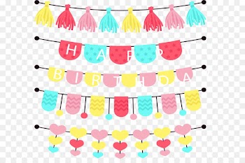 Party Computer file - Colorful party party decoration flags 