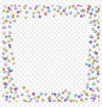 Party Confetti Borders Clipart Commercial Use Clip - Transparent Background Confetti Border