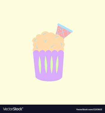 Party cupcake dessert vector image