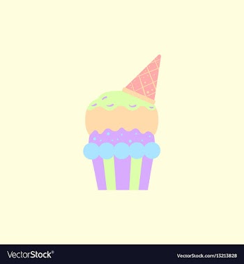 Party cupcake dessert vector image