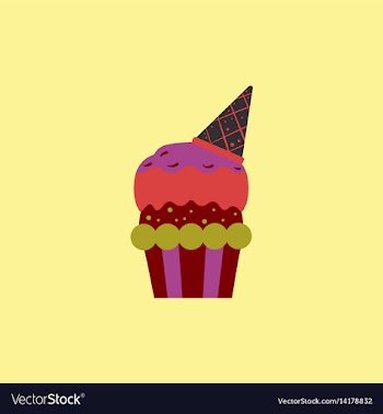 Party cupcake dessert vector image