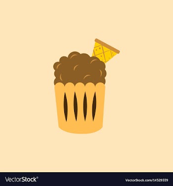 Party cupcake dessert vector image