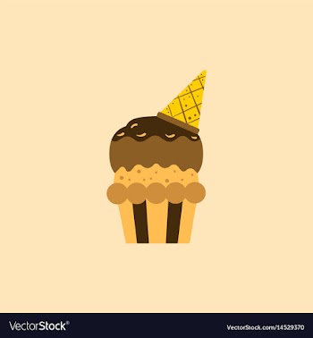 Party cupcake dessert vector image