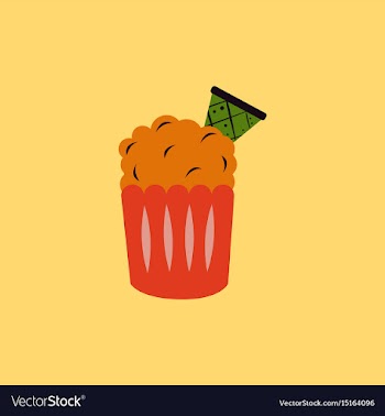 Party cupcake dessert vector image