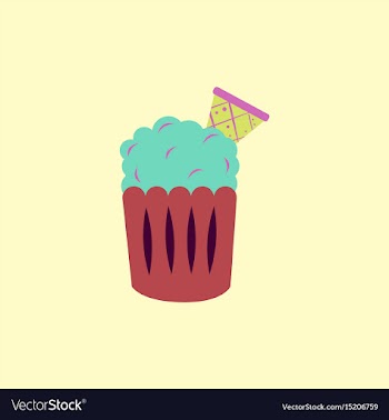 Party cupcake dessert vector image