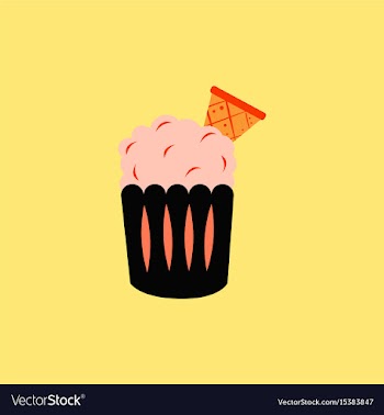 Party cupcake dessert vector image