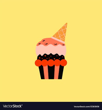 Party cupcake dessert vector image