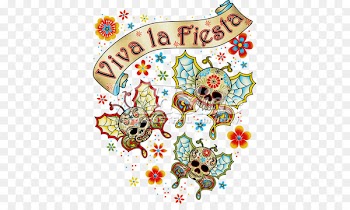 Party Day of the Dead Mexican cuisine Clip art Birthday - rhinestone map 