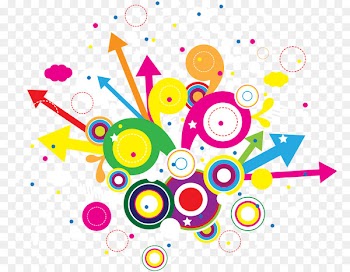Party Euclidean vector Clip art - Abstract colored circles arrow pattern 