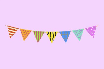 Party flag banner collage element, | Free PSD - rawpixel