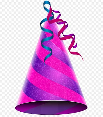 Party hat Birthday Clip art - Birthday Party Hat Purple Pink PNG Clip Art Image 