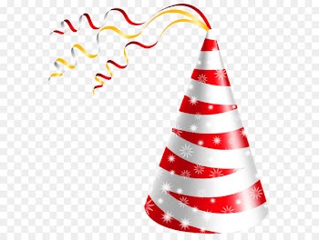 Party hat Birthday Clip art - White and Red Party Hat PNG Clipart Image 