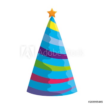 party hat celebration icon vector illustration